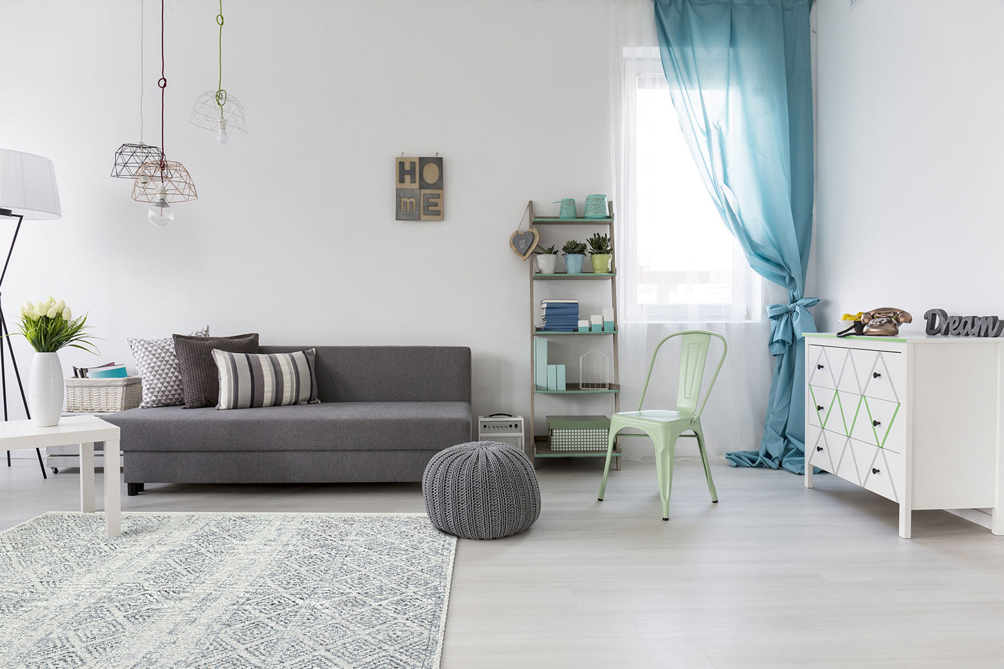 Arya AR 01 Gri - %100 Geri Dönüşümlü Pamuktan Çift Taraflı Yıkanabilir Modern Dekoratif Kilim