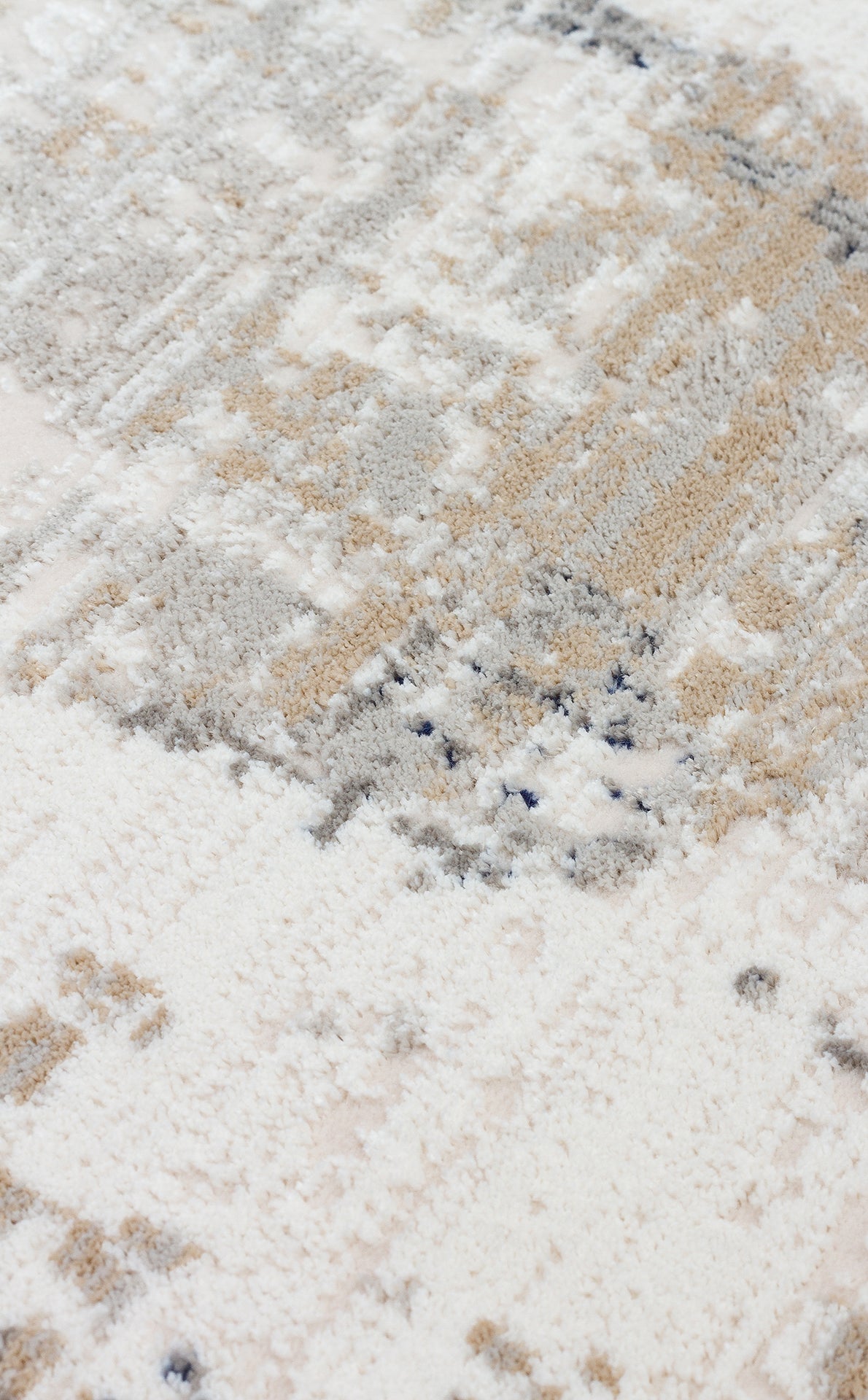 Padona PDN 07 Krem Bej - Extra Yumuşak Dokulu Sık Dokuma Modern Eskitme Desenli Halı