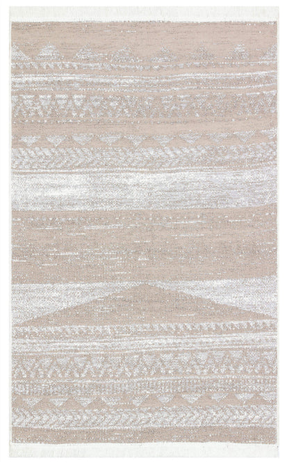 Arya AR 06 Naturel - Yıkanabilir Çift Taraflı Modern Dokuma Kilim