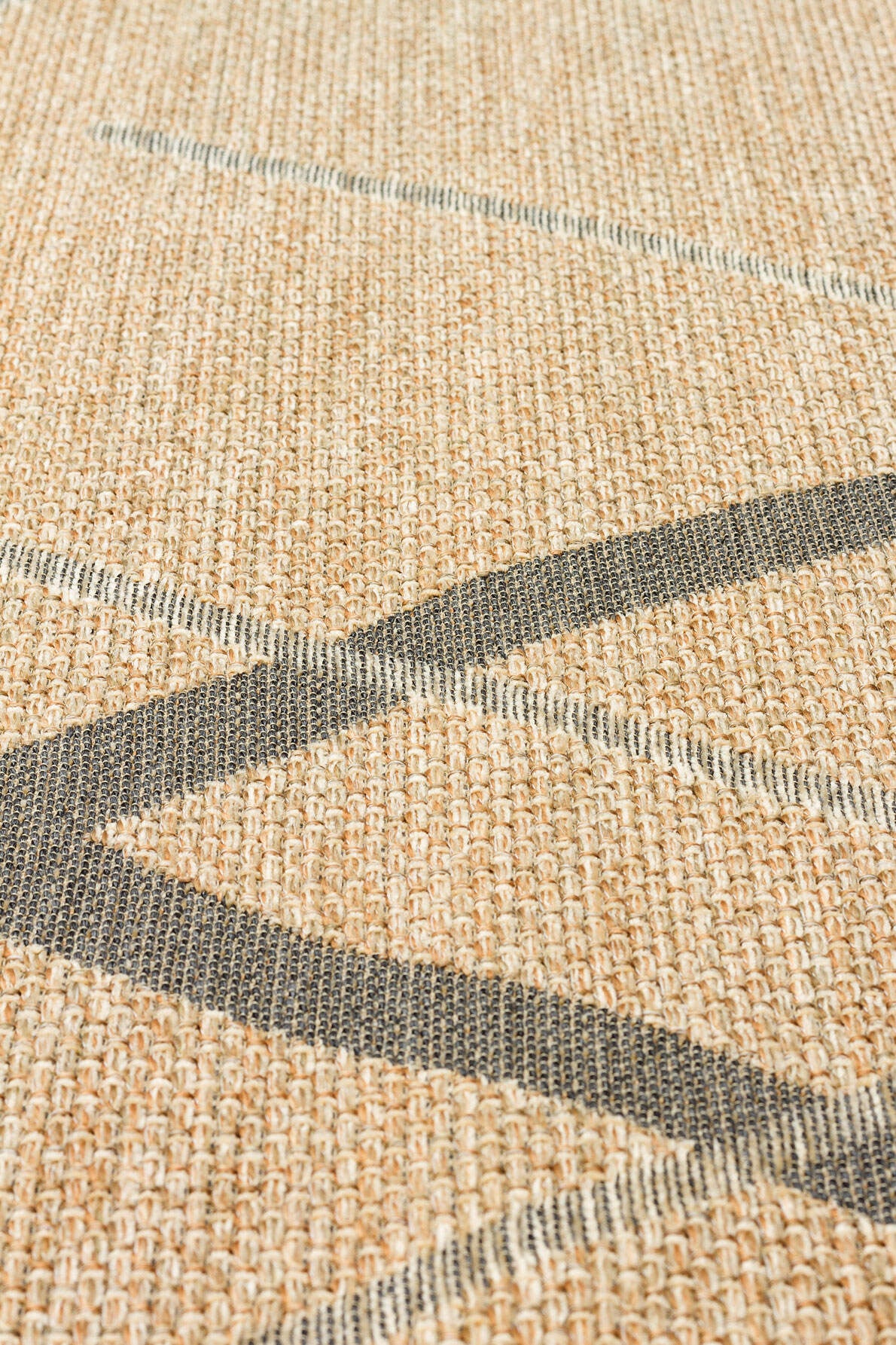 BRK 05 NATURAL GREY  - BROOKLYN - Hasır Görünümlü Kaymaz Renkli Dokuma Modern Kilim