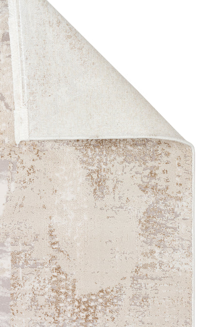 Padona PDN 06 Bej Gri - Extra Yumuşak Dokulu Sık Dokuma Modern Eskitme Desenli Halı
