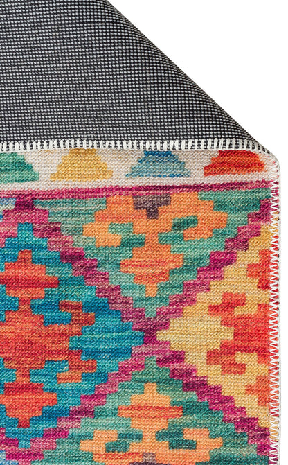 ELS 107 MULTY  - ELISTA - Vintage Desenlere Sahip Kaydırmaz Yıkanabilir Modern Halı
