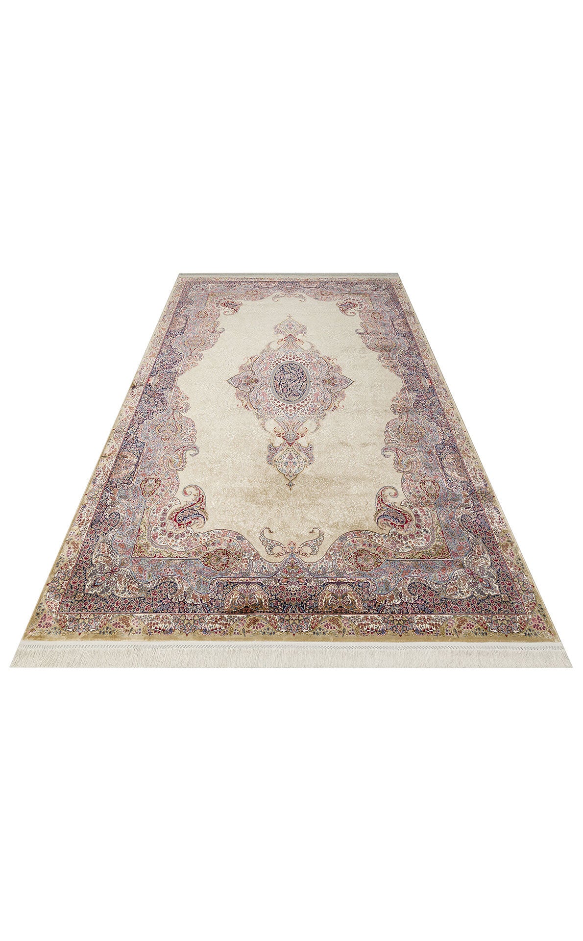 Isfahan ISF 02 Krem - Viskon Klasik Desenli Seccade Sık Dokuma Seccade