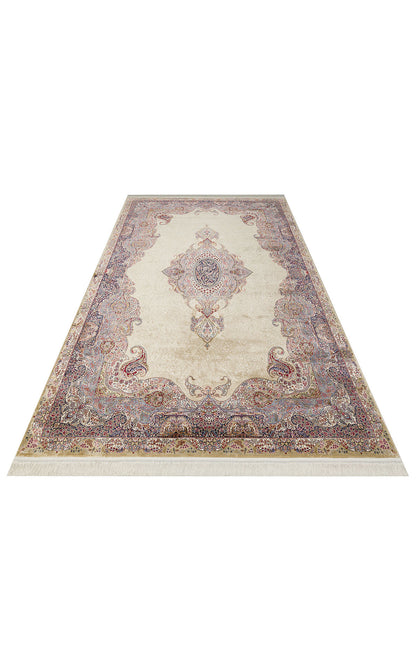 Isfahan ISF 02 Krem - Viskon Klasik Desenli Seccade Sık Dokuma Seccade