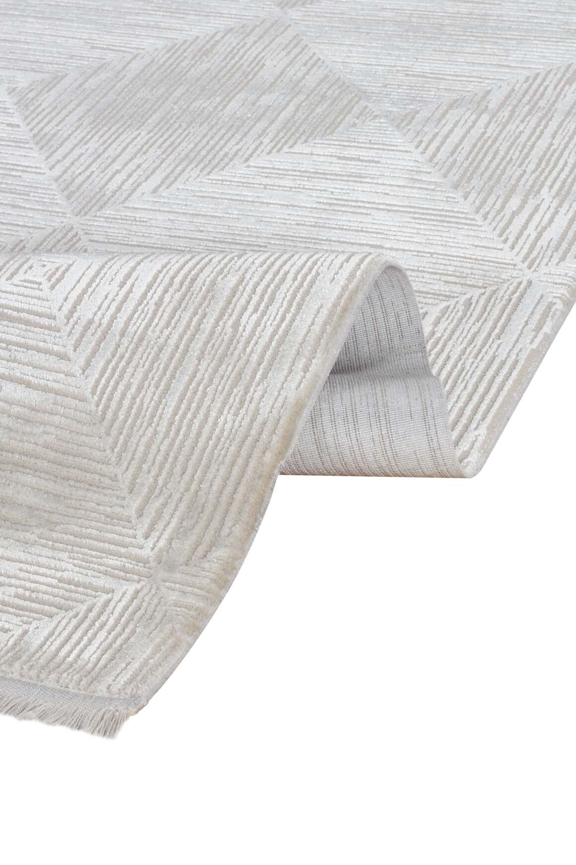 Lima 6241 Krem - Polyester Şönil Halı | Dokuma Tabanlı Model