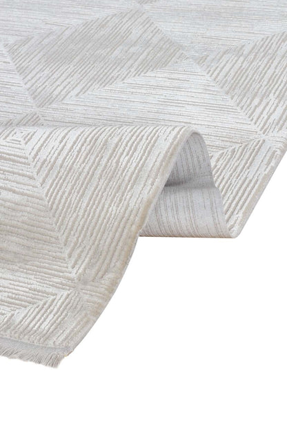 Lima 6241 Krem - Polyester Şönil Halı | Dokuma Tabanlı Model