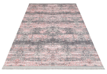 ST 01 PINK XW  - SATEEN - Hav Toz Vermez Yıkanabilir Kaymaz İnce Dokuma Modern Halı 