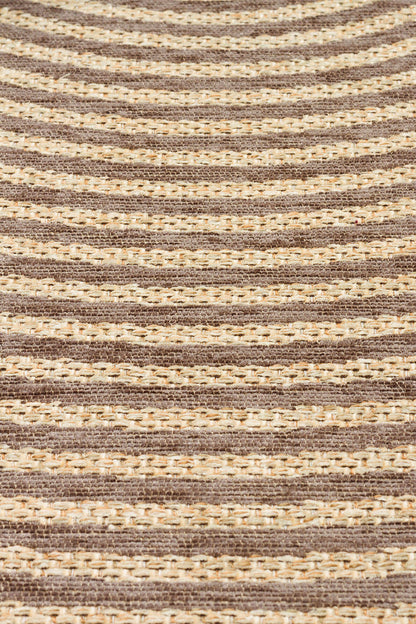 BRK 07 GREY  - BROOKLYN - Hasır Görünümlü Kaymaz Renkli Dokuma Modern Kilim