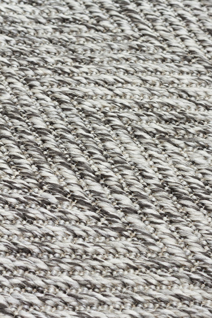 VENTURA SISAL VNT 2704 Gri BDR Gri   İç ve Dış Mekan Kullanımına Uygun Hav Vermeyen Kolay Temizlenebilir Bordürlü Sisal Görünümlü Halı