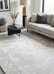Cotton 1076 Krem Modern Tasarımlı Kaymaz Tabanlı Makine Halısı