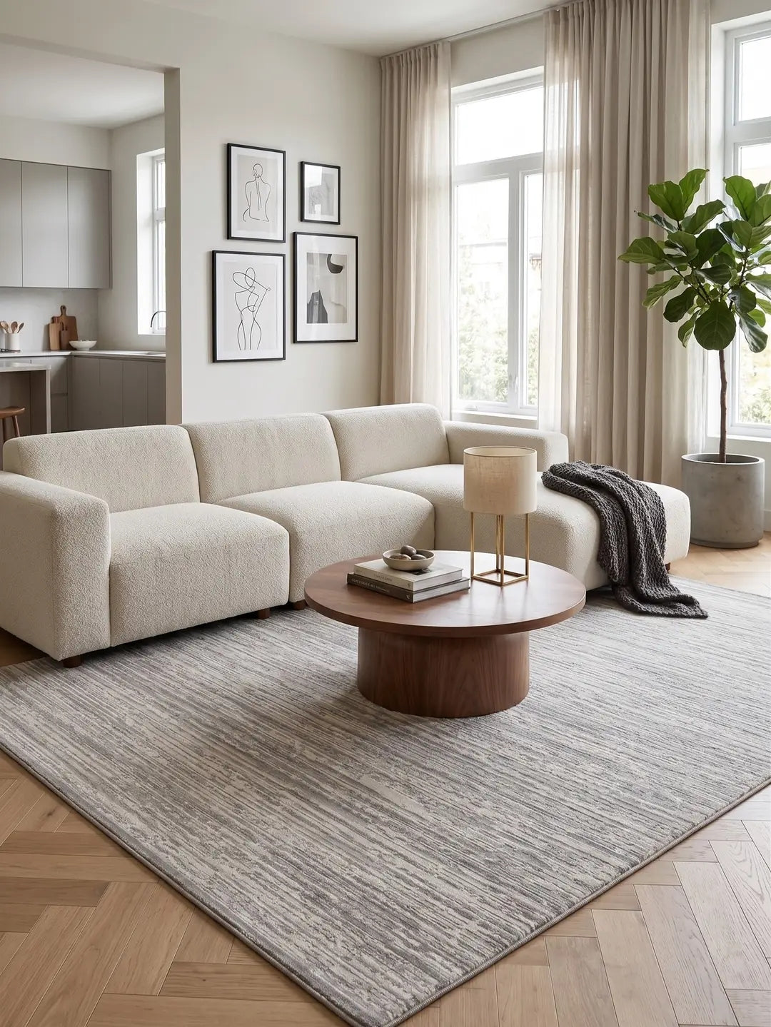 Markiz 1099 Gri Modern Halı – Sade Tasarım, Yumuşak Doku ve Dayanıklı Yapı