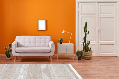 Arya AR 06 Naturel - Yıkanabilir Çift Taraflı Modern Dokuma Kilim