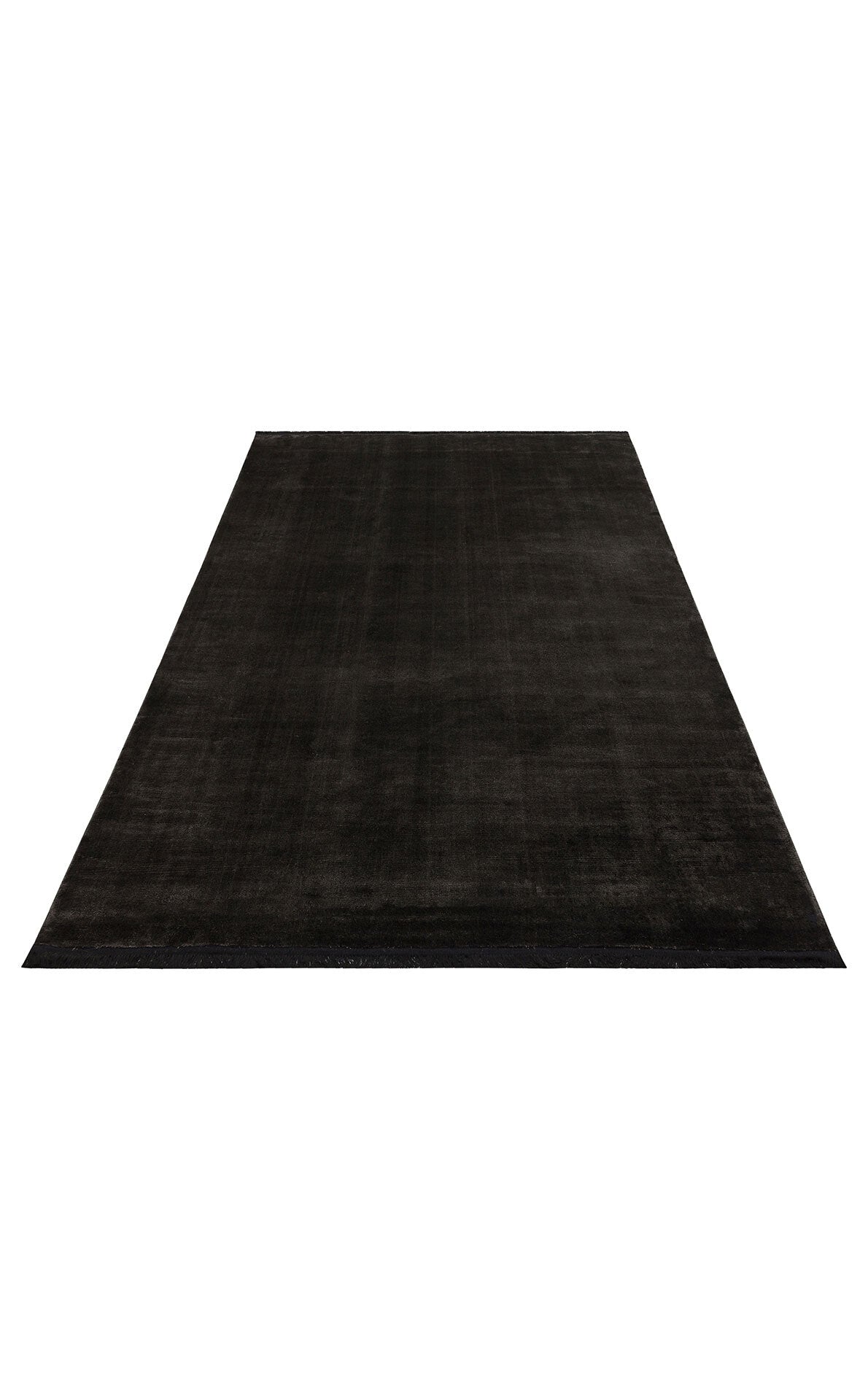 VT PLAIN CHARCOAL  - VELVET - Düz Renk El Emeği ile Özel Tezgahlarda Üretilen Viskon Uşak Halısı 