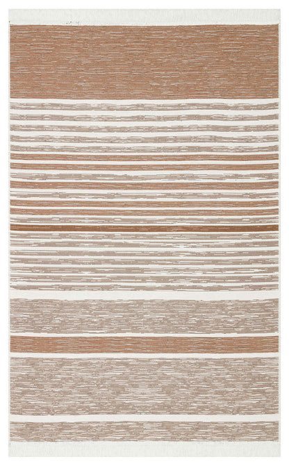 Arya AR 27 Krem Bej - Yıkanabilir Çift Taraflı Modern Dokuma Kilim