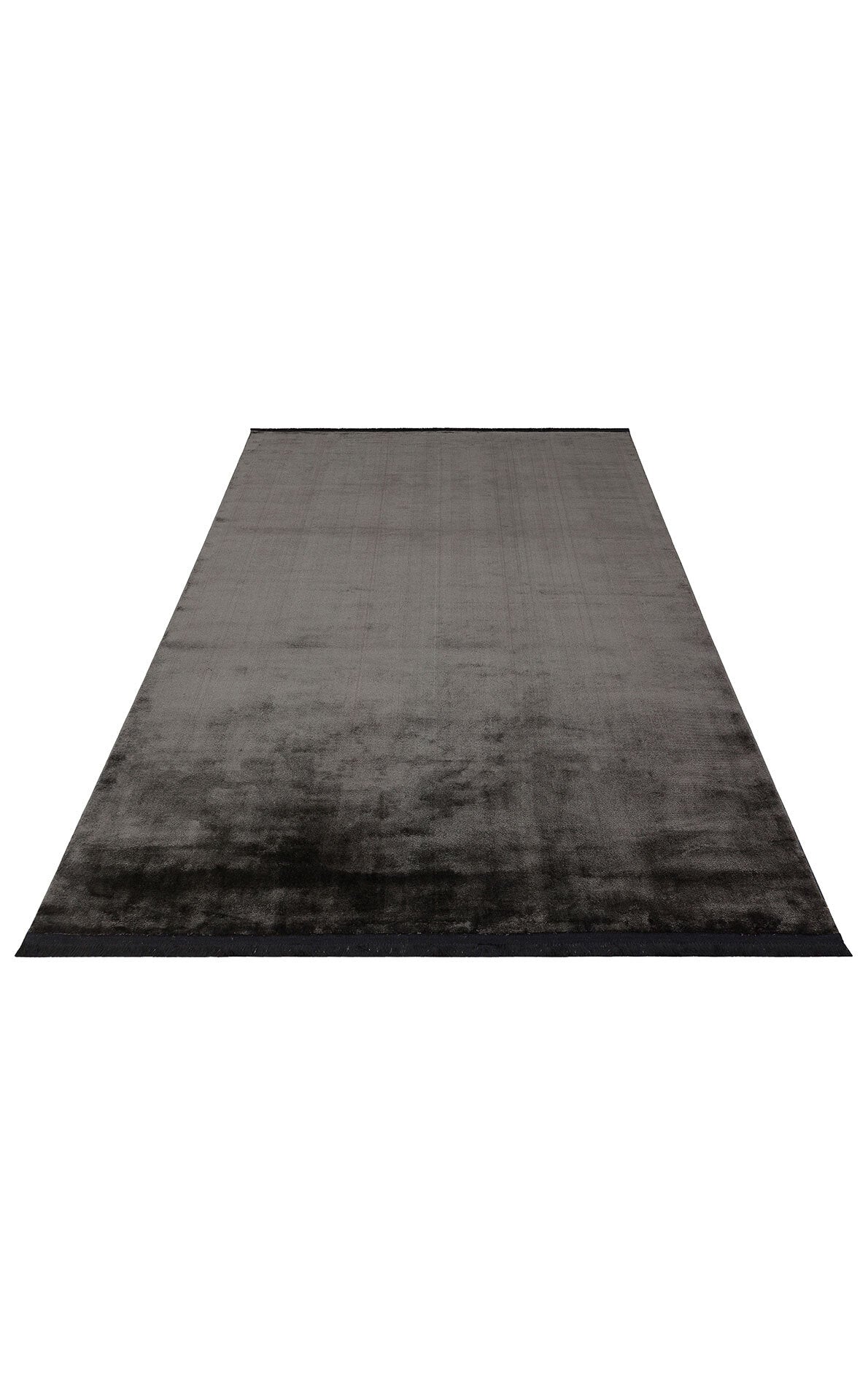 VT PLAIN CHARCOAL  - VELVET - Düz Renk El Emeği ile Özel Tezgahlarda Üretilen Viskon Uşak Halısı 