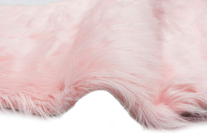 NEW QUARD SOFT PINK  - NEW LOVELY - Yumuşak Dokulu Uzun Tüylü Yıkanabilir Kuzu Postu