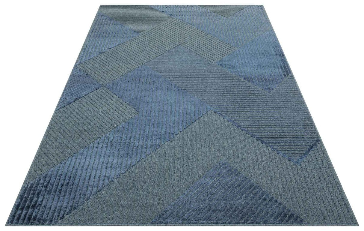 ZNT 01 NAVY DYED  - ZENITH DYED - Yüksek Alçak Dokulu Naturel Yün ve Viskon Modern Dokuma Halı