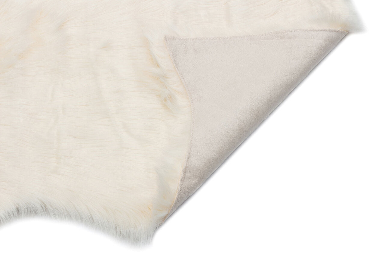 NEW QUARD CREAM  - NEW LOVELY - Yumuşak Dokulu Uzun Tüylü Yıkanabilir Kuzu Postu