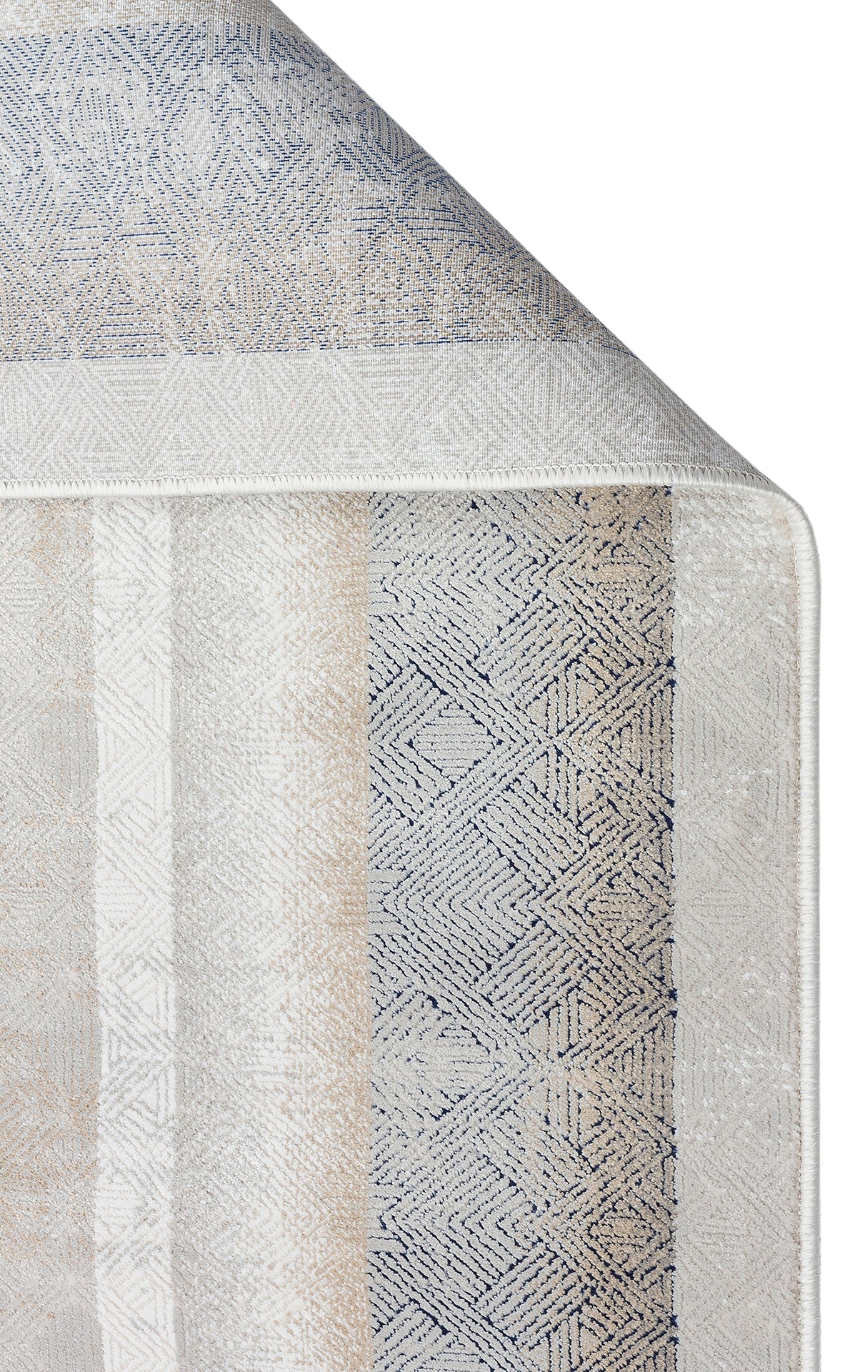 Padona PDN 08 Krem Gri - Extra Yumuşak Dokulu Sık Dokuma Modern Eskitme Desenli Halı