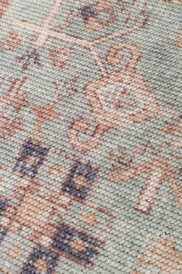 Elista Vintage ELS 204 Blue Bej Vintage Bukle Dokuma Yumuşak Halı Kaymaz Tabanlı Yıkanabilir İnce Modern Dekoratif Halı