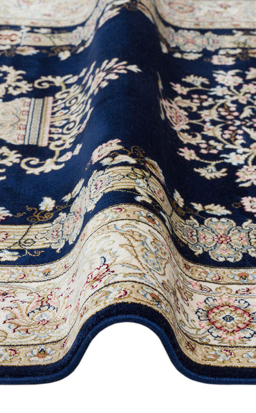 Isfahan Seccade ISF SCD 01 Navy Mavi - Viskon Klasik Desenli Seccade Sık Dokuma Seccade