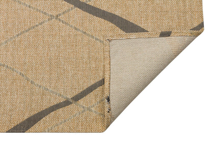 BRK 05 NATURAL GREY  - BROOKLYN - Hasır Görünümlü Kaymaz Renkli Dokuma Modern Kilim