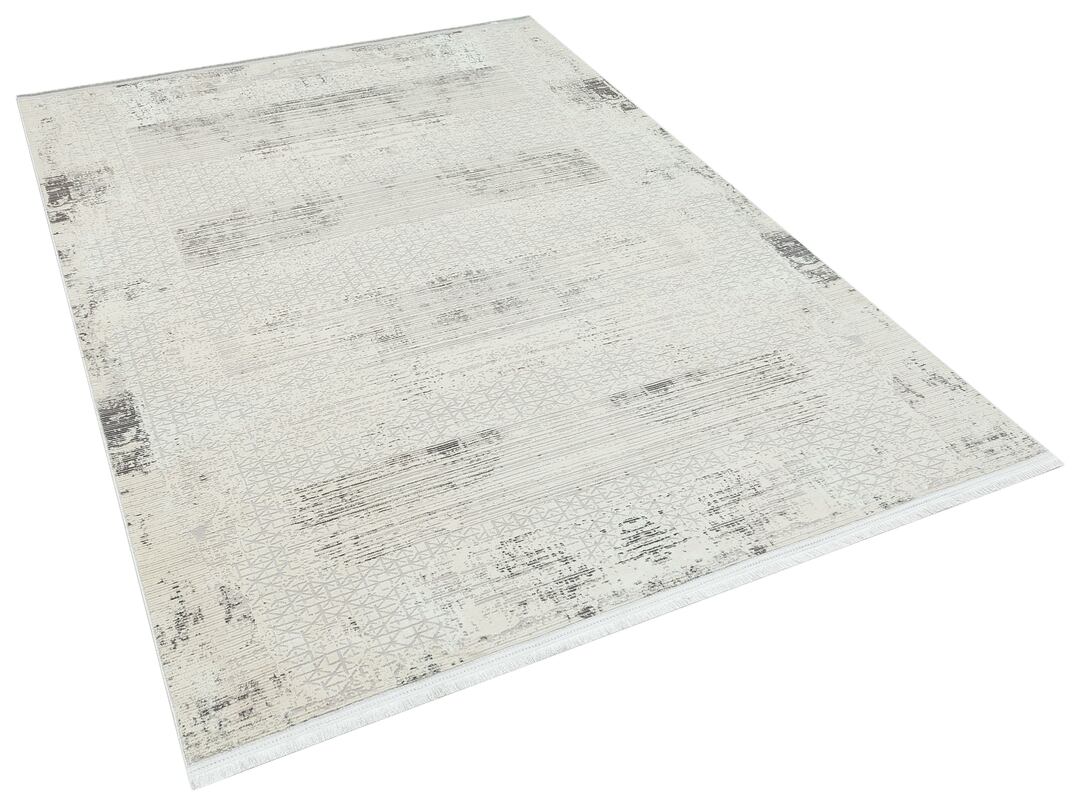Riena 1191 Gri - Akrilik Polyester Halı | Kaymaz Tabanlı Dekoratif Halı