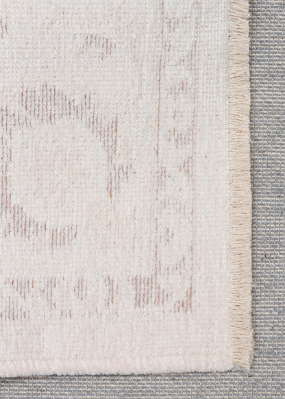 Liza LIZ 03 Beyaz XW - Düz Pamuk Dokulu Kilim Kaymaz Tabanlı, Yıkanabilir, Uzun Ömürlü Kilim