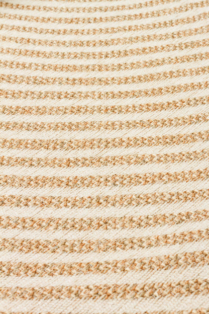 BRK 07 IVORY  - BROOKLYN - Hasır Görünümlü Kaymaz Renkli Dokuma Modern Kilim