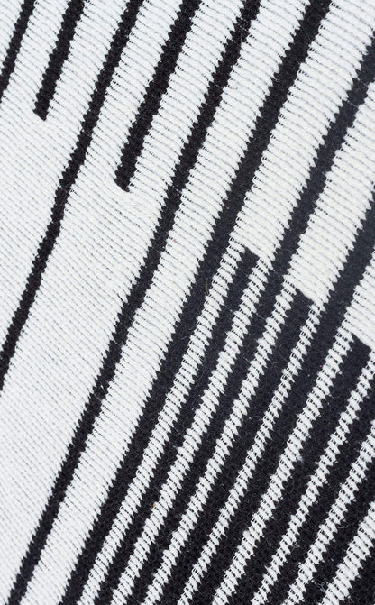 Arya AR 25 Beyaz Siyah - Yıkanabilir Çift Taraflı Modern Dokuma Kilim