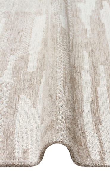 BG 01 CREAM  - BIGA - Hav Toz Vermez Kaymaz Tabanlı İnce Dokuma Modern Halı