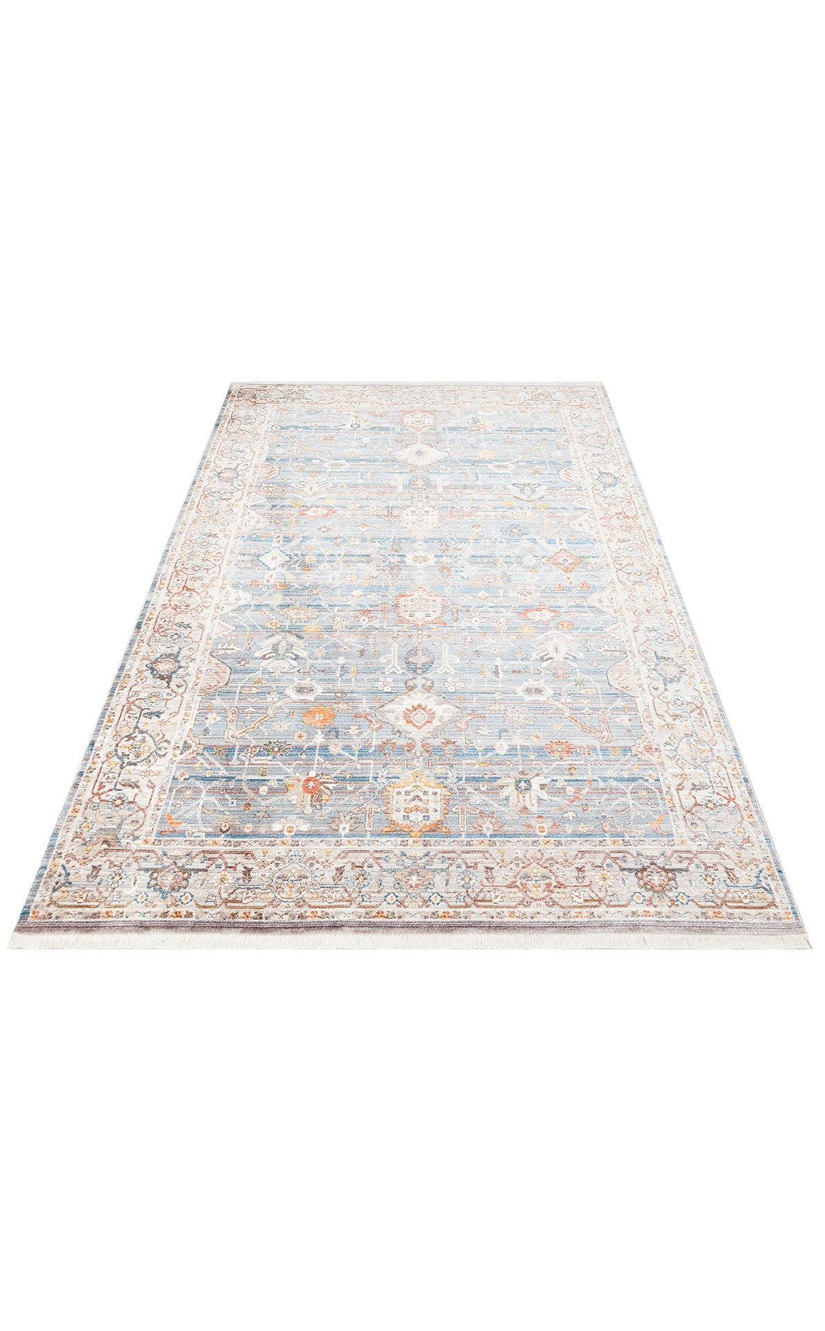Pietra 01 NAVY GREY Sıcak Renk Tonlu Etnik Desenli Yumuşak Dokulu Makine Halısı