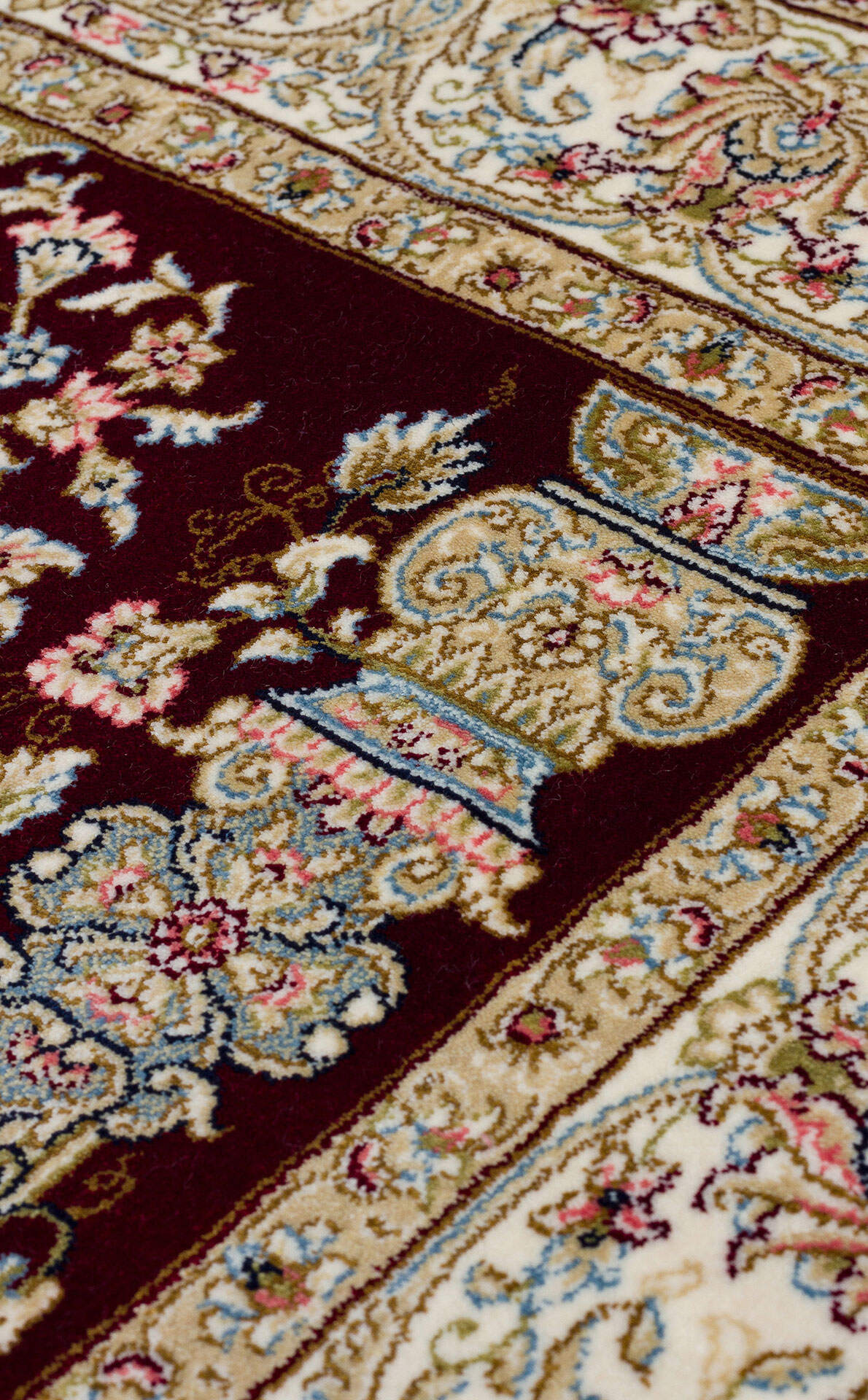 Isfahan Seccade ISF SCD 01 Kırmızı - Viskon Klasik Desenli Seccade Sık Dokuma Seccade