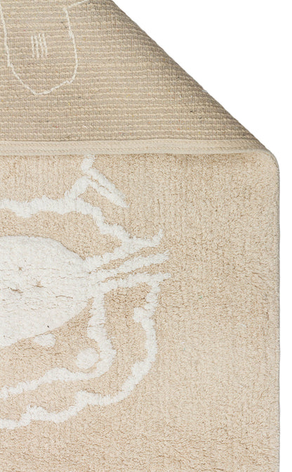 Cotton Boon CBN 16 Bej - Yıkanabilir Kaymaz Naturel Pamuk Bebek Halısı