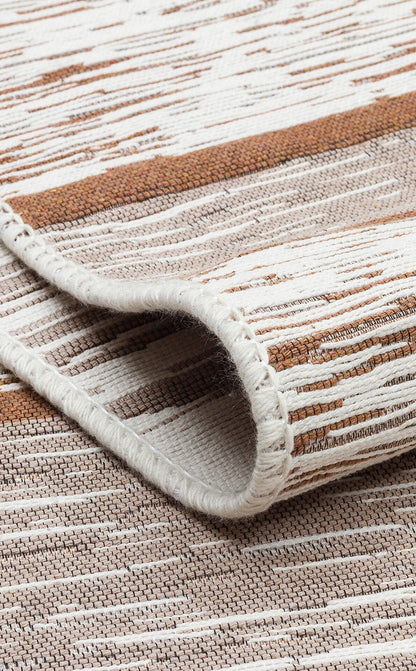 Arya AR 27 Krem Bej - Yıkanabilir Çift Taraflı Modern Dokuma Kilim