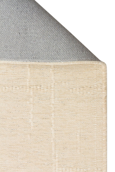 Liza LIZ 02 Bej - Düz Pamuk Dokulu Kilim Kaymaz Tabanlı, Yıkanabilir, Modern Uzun Ömürlü Kilim
