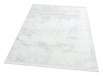 ST 08 WHITE XW  - SATEEN - Hav Toz Vermez Yıkanabilir Kaymaz İnce Dokuma Modern Halı 