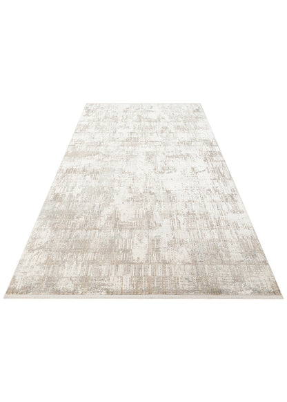 FRESCO XW FS 36 Krem Bej - Eskitme Dokulu Işıltılı Salon Halısı