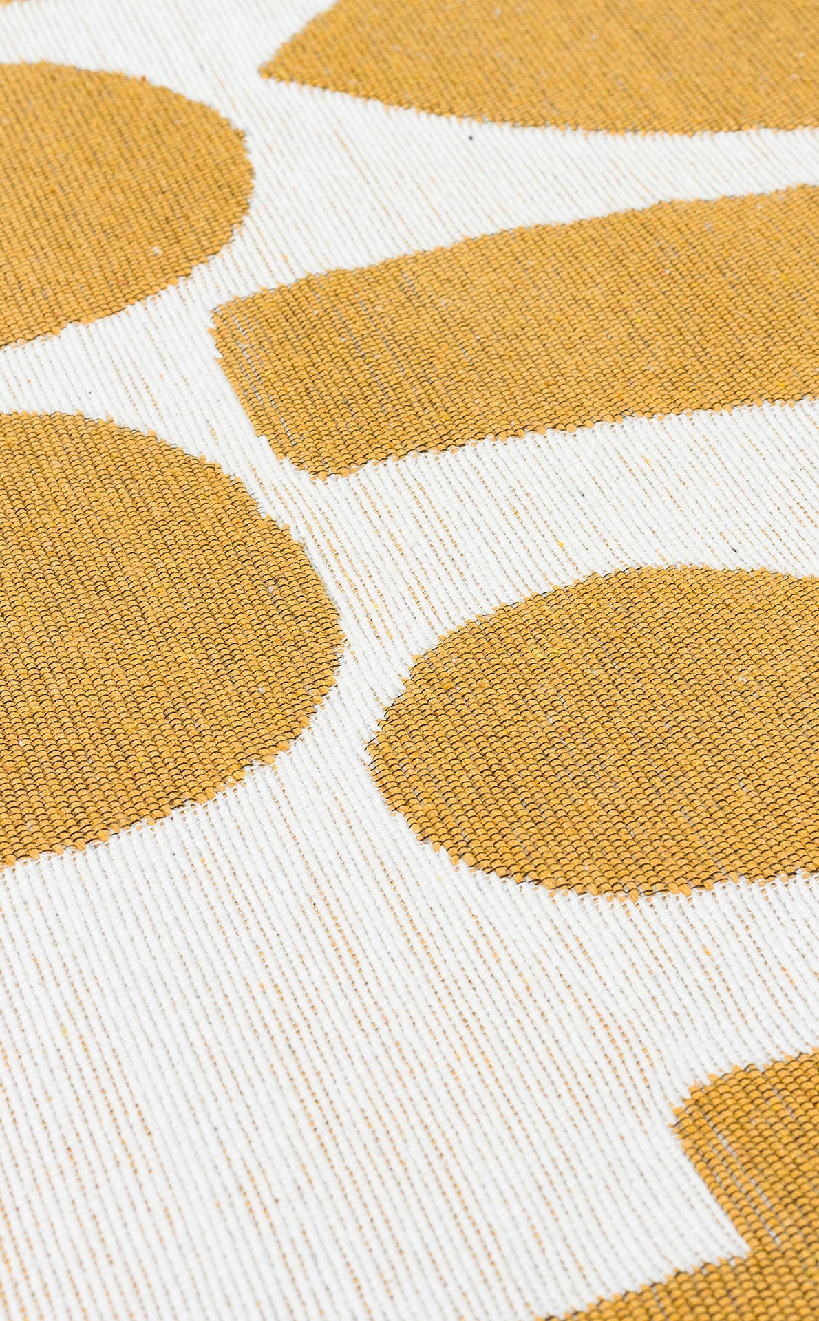 ARN 07 WHITE YELLOW  - ARYA NEO - Yıkanabilir Kaymaz Tabanlı Modern Pamuk Kilim