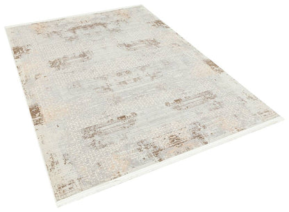 Riena 1192 Bej - Akrilik Polyester Halı | Kaymaz Tabanlı Dekoratif Halı
