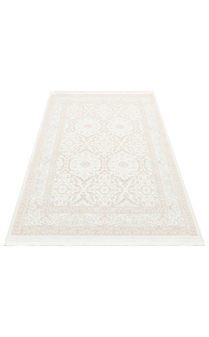 ST 19 WHITE XW  - SATEEN - Hav Toz Vermez Yıkanabilir Kaymaz İnce Dokuma Modern Halı 