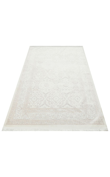 ST 19 WHITE XW  - SATEEN - Hav Toz Vermez Yıkanabilir Kaymaz İnce Dokuma Modern Halı 