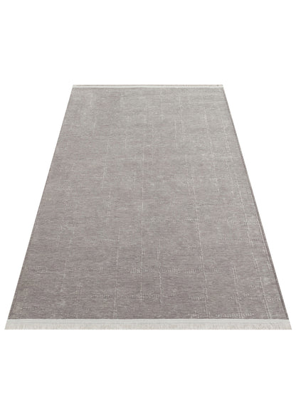 Liza LIZ 02 Gri - Düz Pamuk Dokulu Kilim Kaymaz Tabanlı, Yıkanabilir, Modern Uzun Ömürlü Kilim