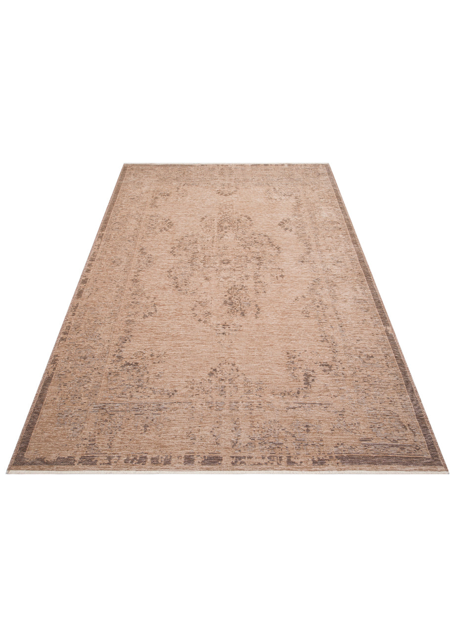 Liza LIZ 06 Vizon XW - Düz Pamuk Dokulu Kilim Kaymaz Tabanlı, Yıkanabilir, Uzun Ömürlü Kilim