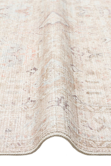 Grace GRC 03 Bej - Pastel Tonlu Vintage Desenli Klasik Hav Vermeyen Halı