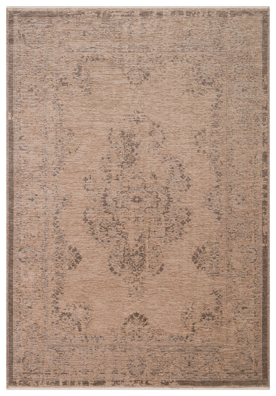 Liza LIZ 06 Vizon XW - Düz Pamuk Dokulu Kilim Kaymaz Tabanlı, Yıkanabilir, Uzun Ömürlü Kilim