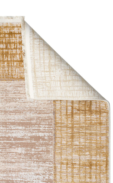 FRESCO DYED FSD 02 Bej Gold - Eskitme Dokulu Işıltılı Salon Halısı