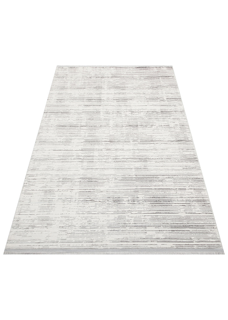 Nora NOR 03 Silver Günlük Kullanıma Uygun Modern Halı Yıkanabilir, Kaymaz Taban, İnce, Toz Vermez