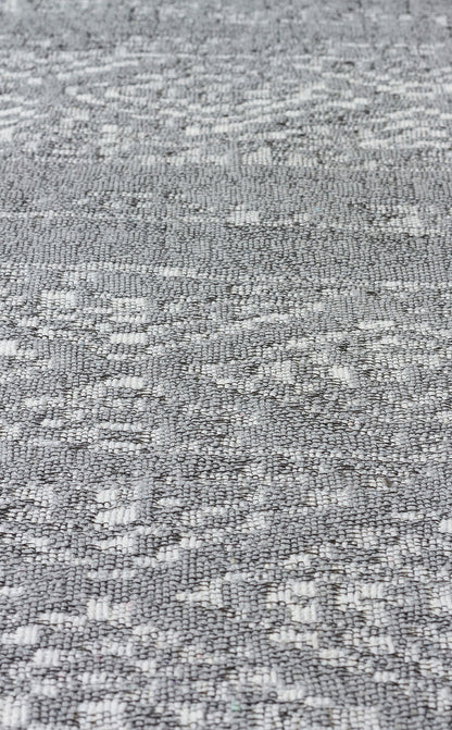 Arya AR 01 Gri - %100 Geri Dönüşümlü Pamuktan Çift Taraflı Yıkanabilir Modern Dekoratif Kilim
