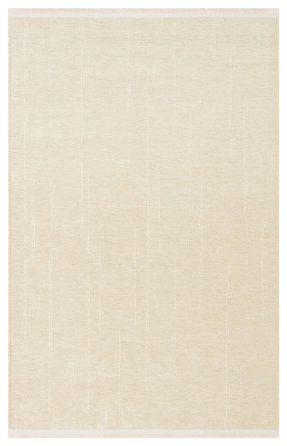Liza LIZ 02 Bej - Düz Pamuk Dokulu Kilim Kaymaz Tabanlı, Yıkanabilir, Modern Uzun Ömürlü Kilim